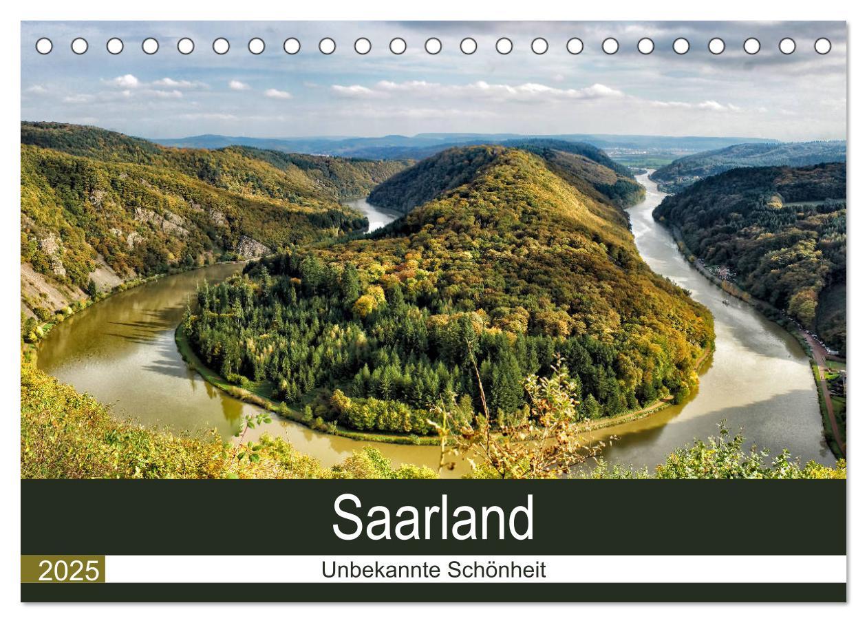 Cover: 9783435609543 | Saarland - unbekannte Schönheit (Tischkalender 2025 DIN A5 quer),...