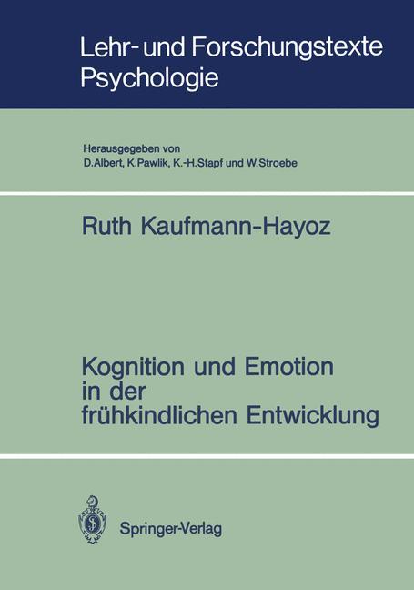 Cover: 9783540534921 | Kognition und Emotion in der frühkindlichen Entwicklung | Taschenbuch