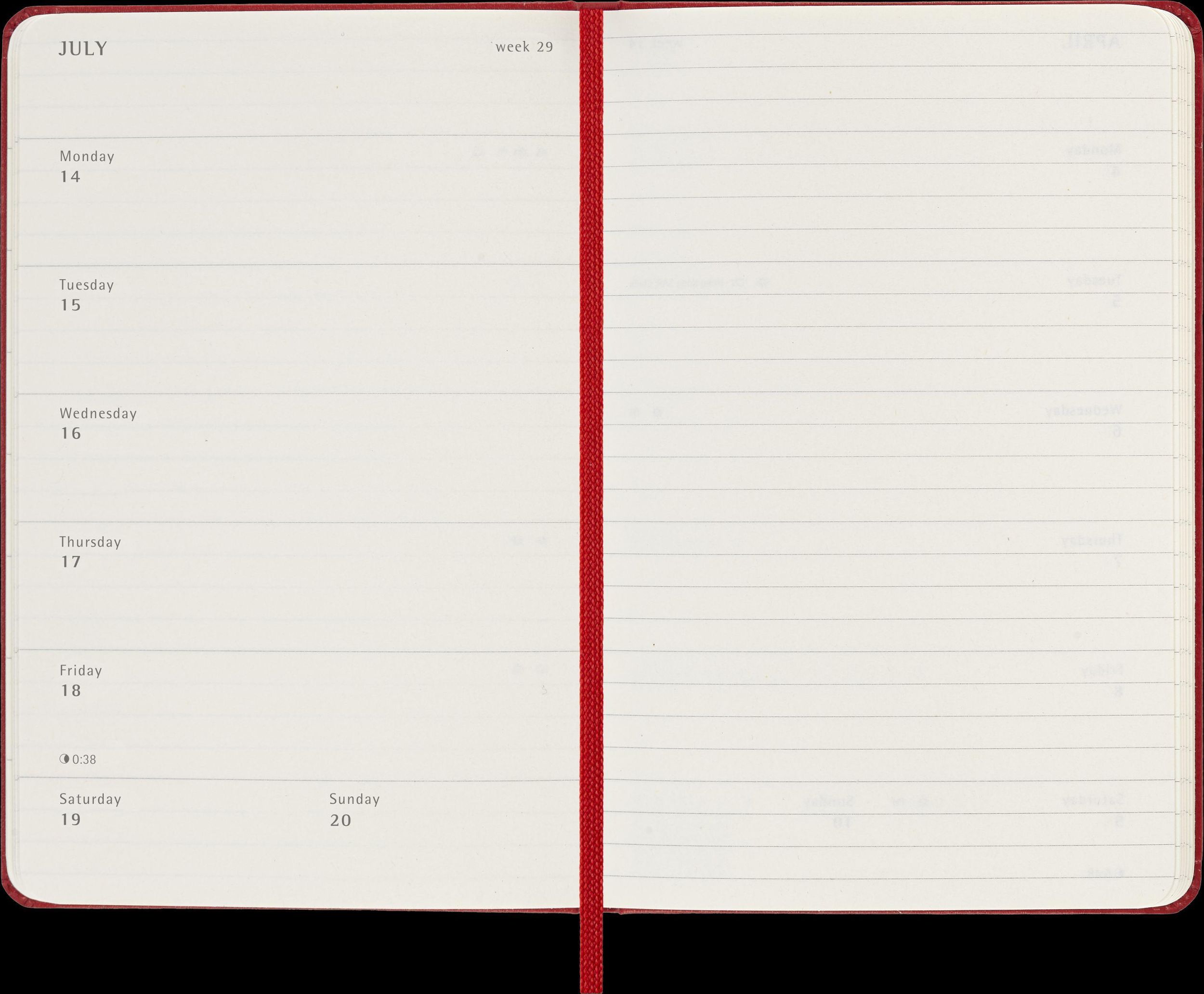 Bild: 8056999270636 | Moleskine 18 Monate Wochen Notizkalender 2024/2025, P/A6, 1 Wo = 1...