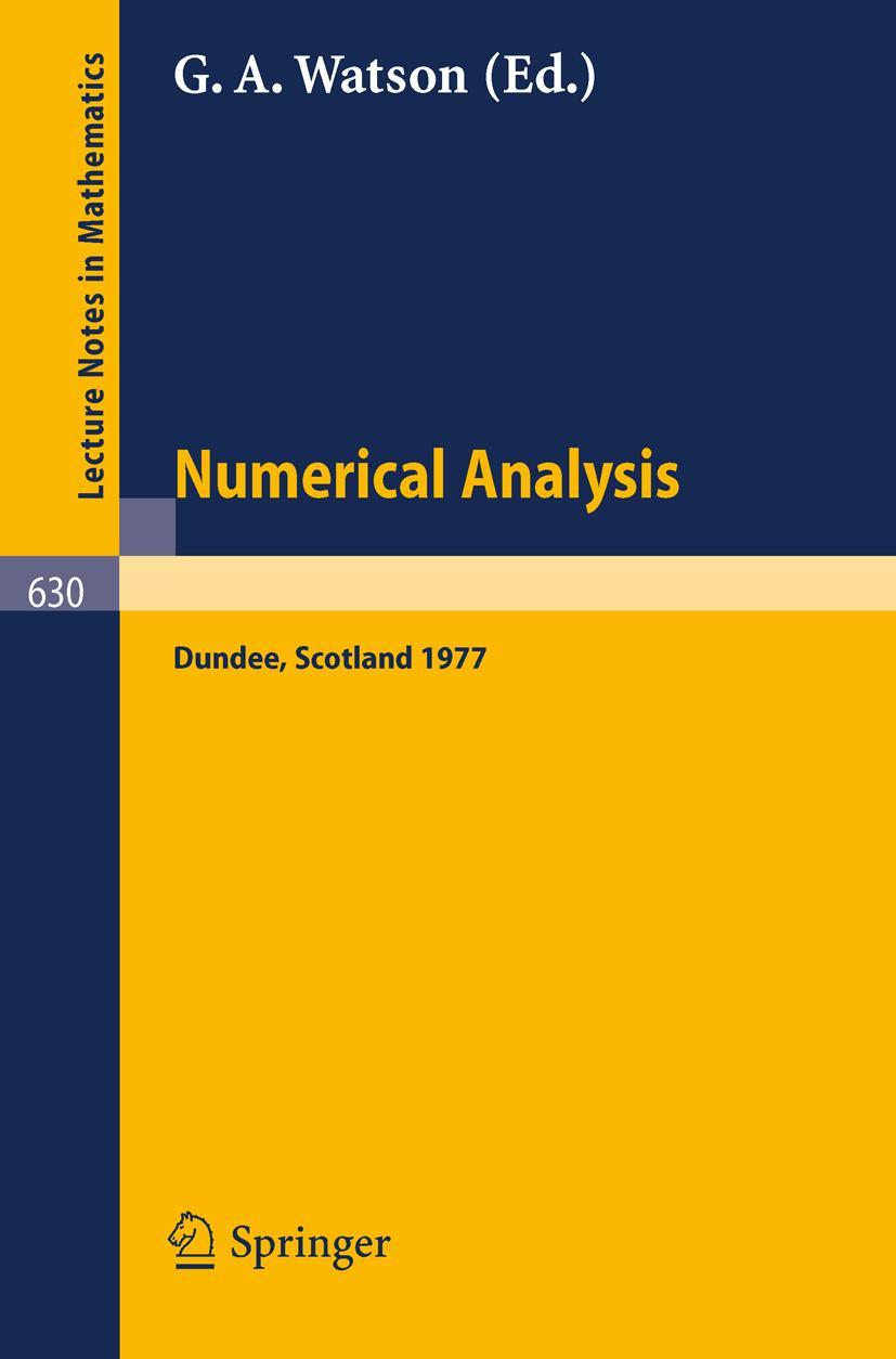 Cover: 9783540085386 | Numerical Analysis | G. A. Watson | Taschenbuch | Englisch | 1978