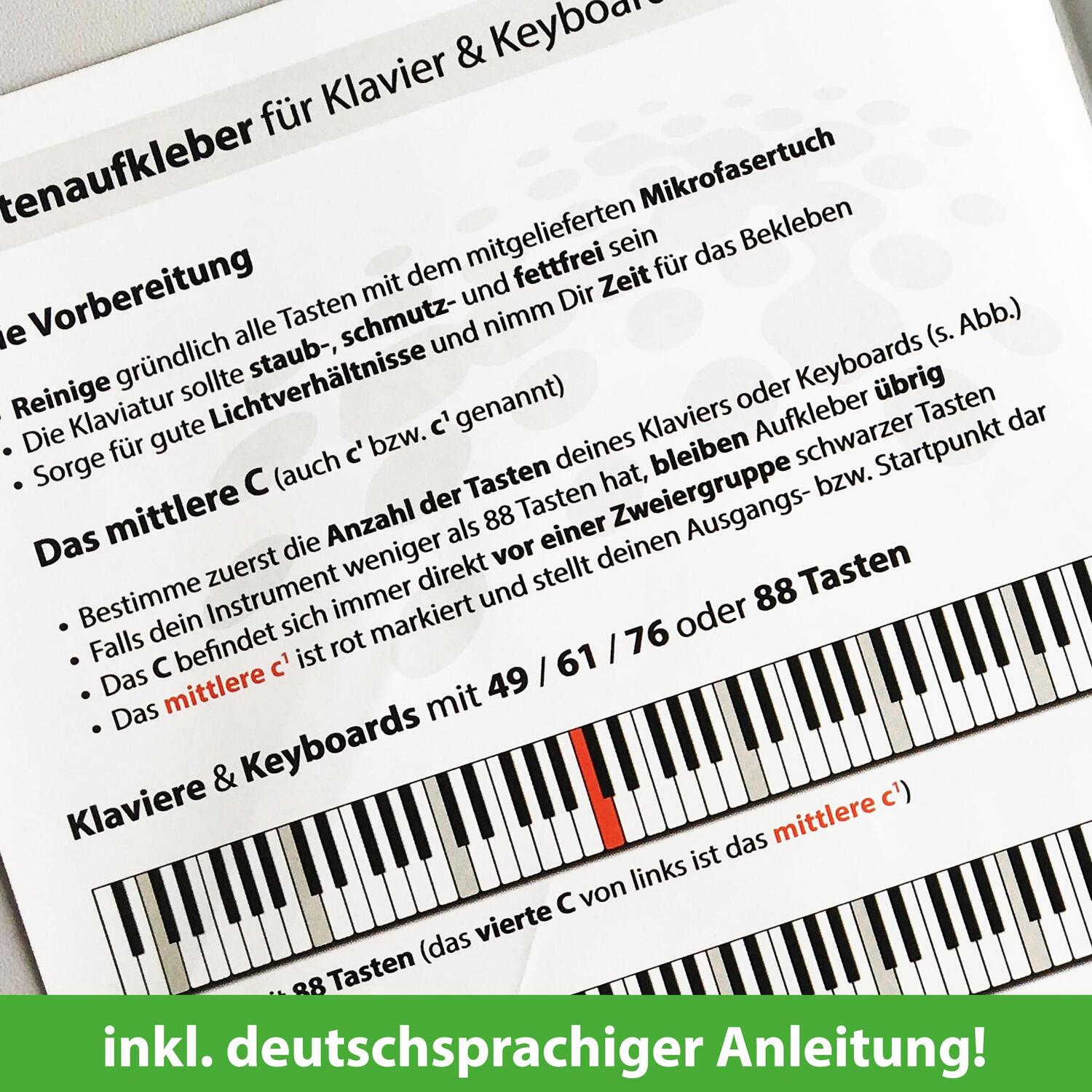 Bild: 9783866422049 | ARTIST AHEAD® Noten Aufkleber für Klavier &amp; Keyboard | Artist Ahead