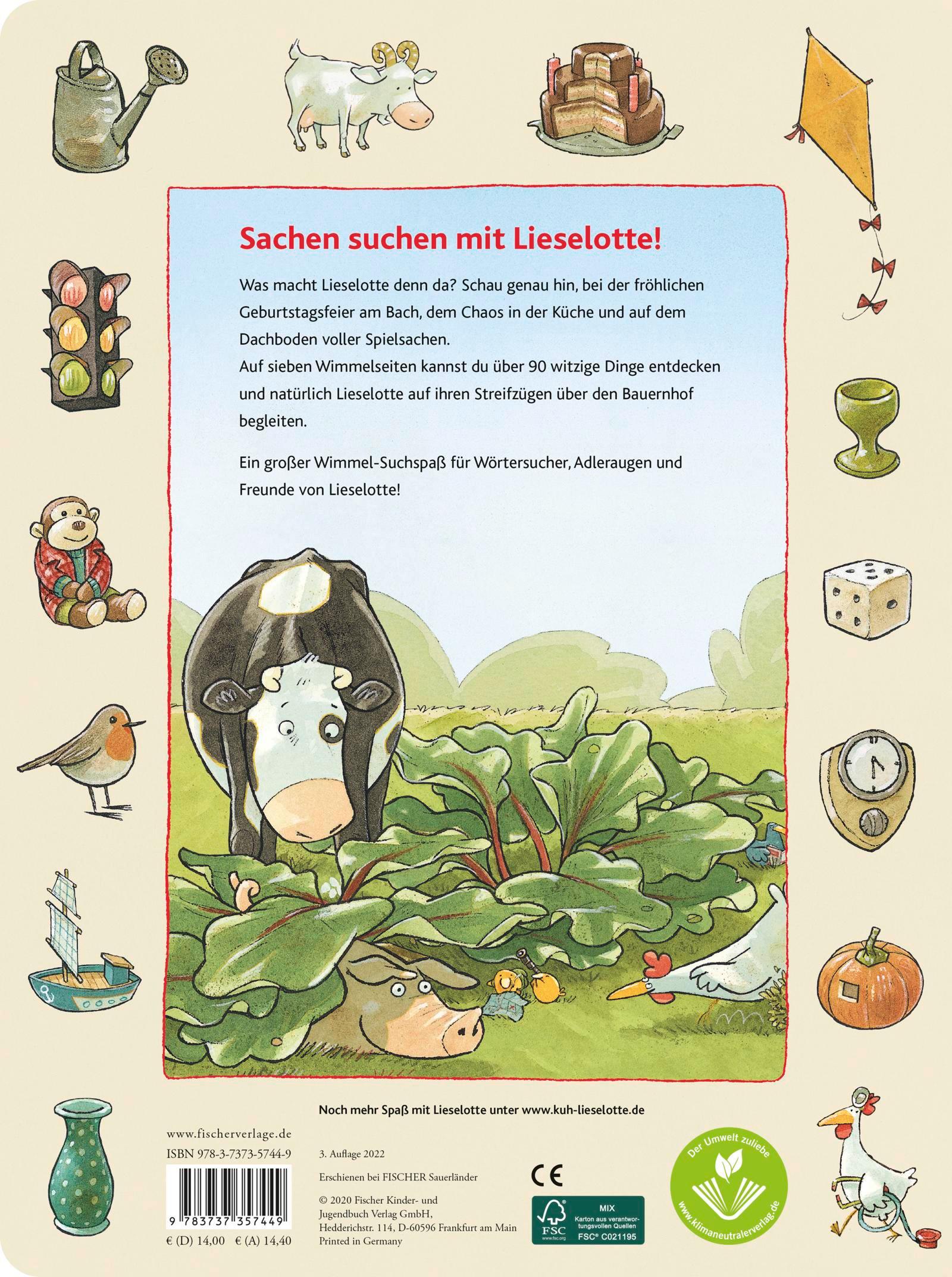 Rückseite: 9783737357449 | Was sucht Lieselotte? Das große Such-und-Finde-Wimmelbuch | Buch