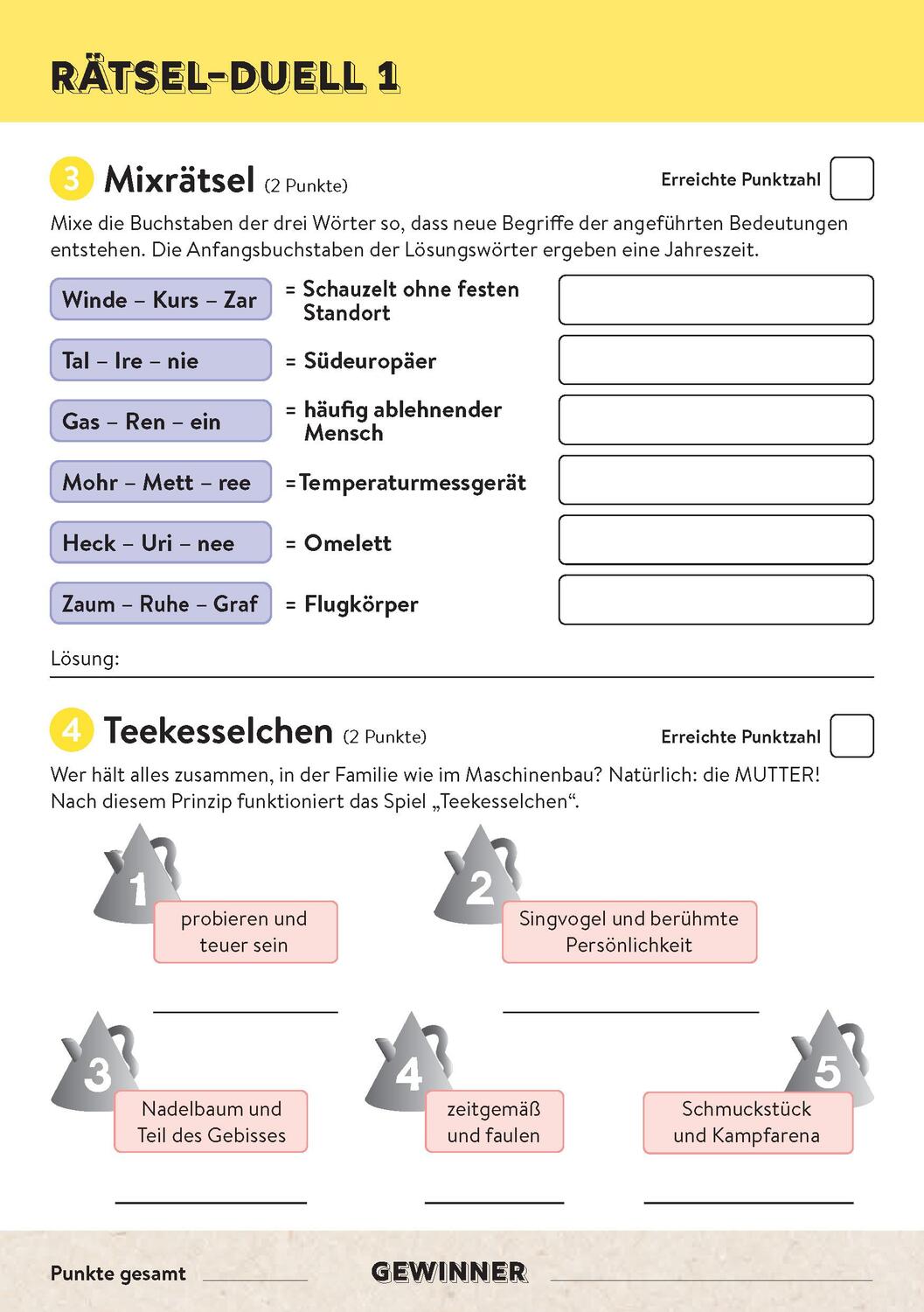 Bild: 9783987640575 | Battle-Block Rätsel-Duell Spieleblock mit 25 Duellen für je 2 Spieler