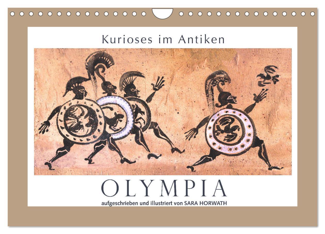 Cover: 9783435195497 | Kurioses im Antiken Olympia (Wandkalender 2025 DIN A4 quer),...