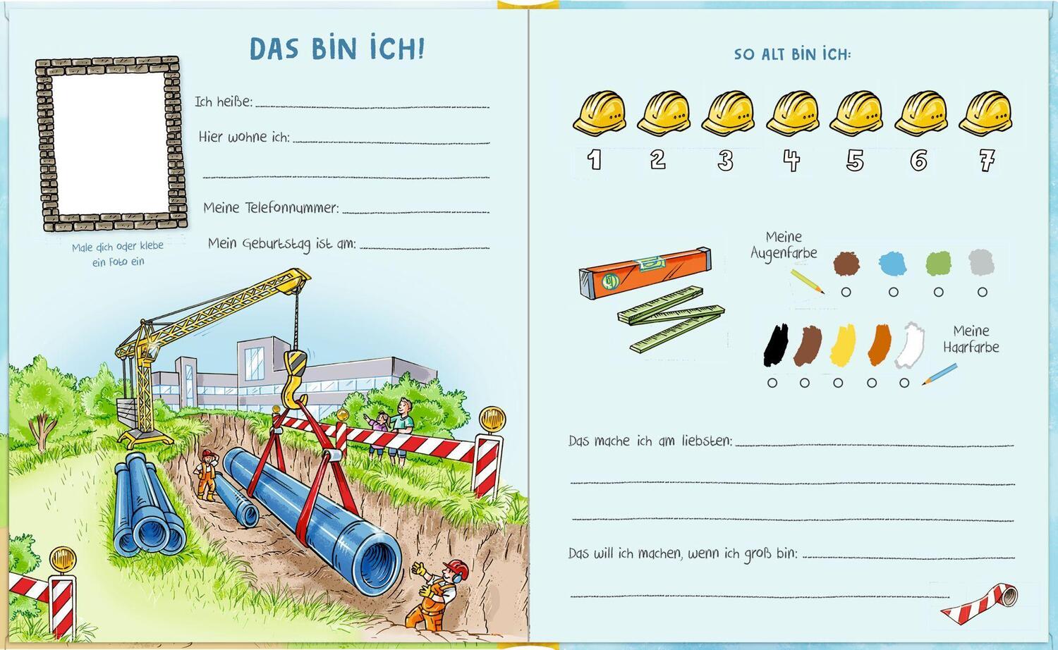 Bild: 4050003956404 | Freundebuch - Alle meine Freunde. Auf der Baustelle | Buch | 96 S.