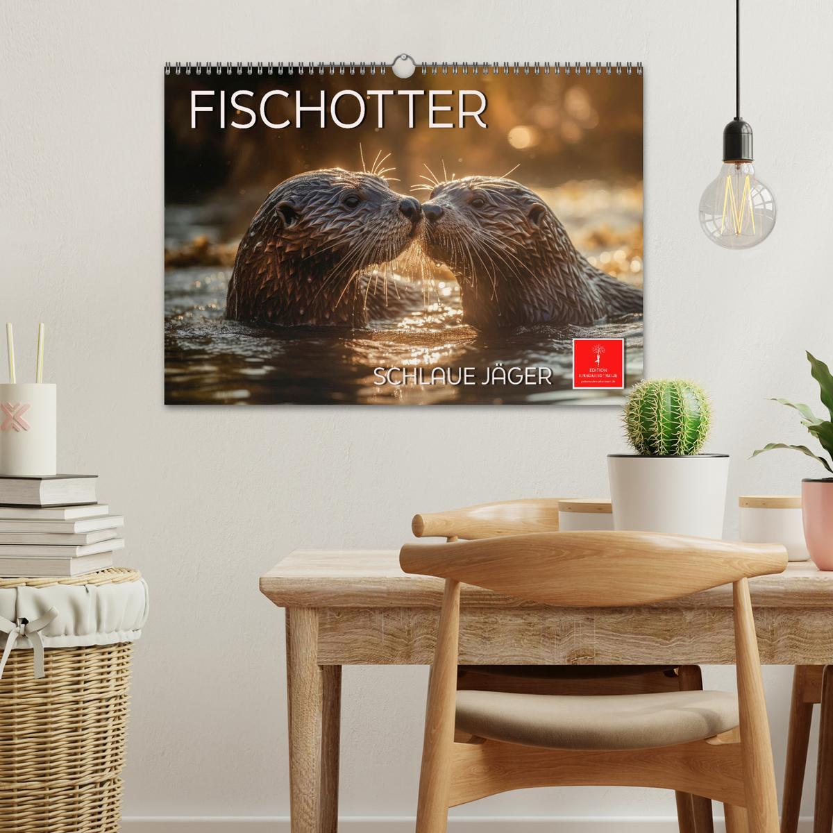 Bild: 9783383906145 | Fischotter - schlaue Jäger (Wandkalender 2025 DIN A3 quer),...