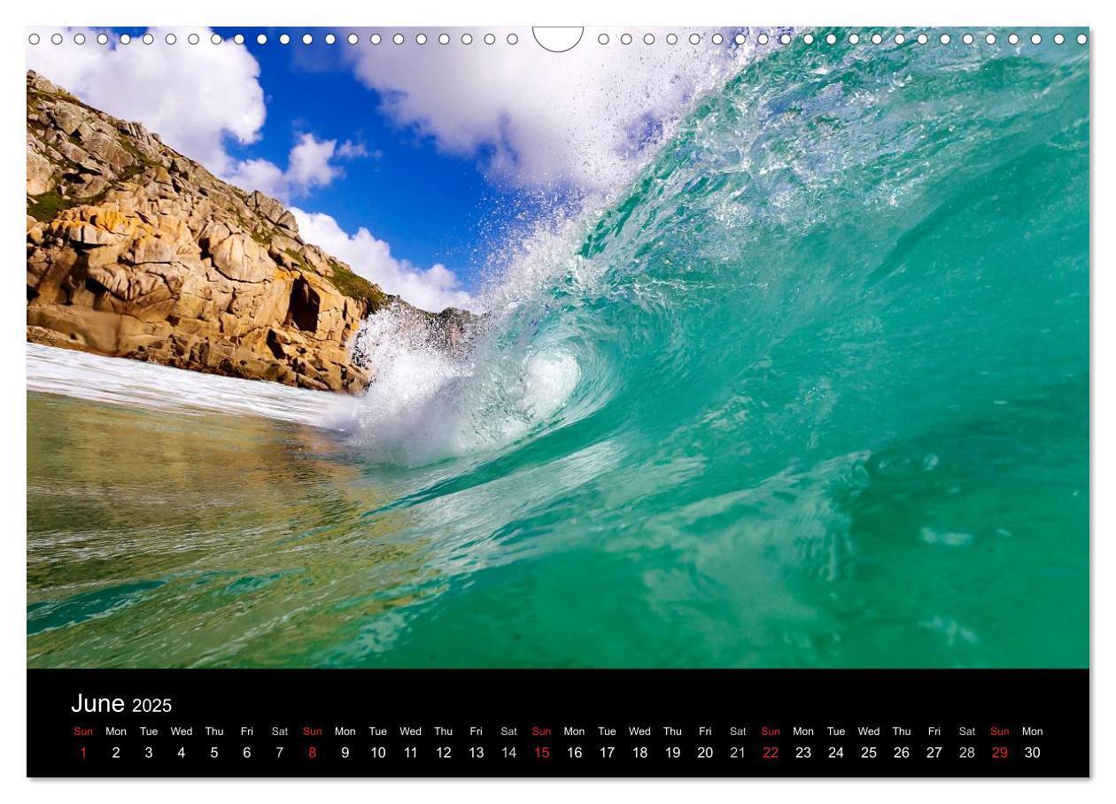 Bild: 9781325953400 | Waves in Cornwall (Wall Calendar 2025 DIN A3 landscape), CALVENDO...