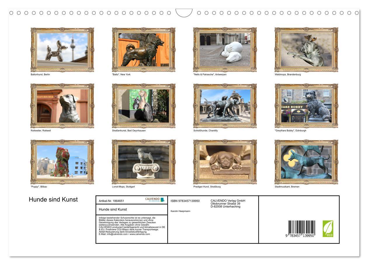 Bild: 9783457139950 | Hunde sind Kunst (Wandkalender 2025 DIN A3 quer), CALVENDO...