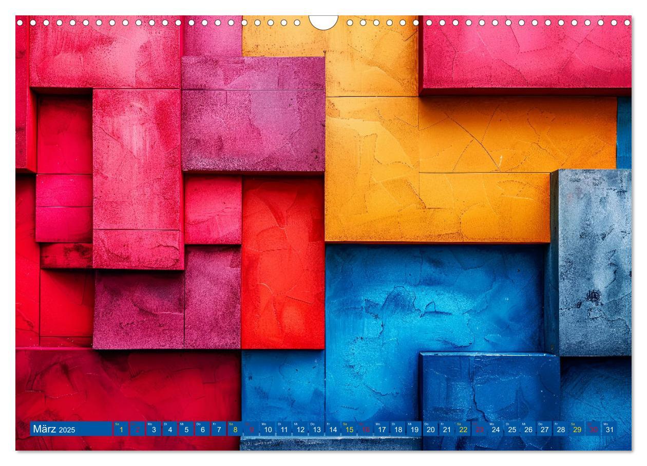 Bild: 9783457141588 | Patchwork - Farben und Formen (Wandkalender 2025 DIN A3 quer),...