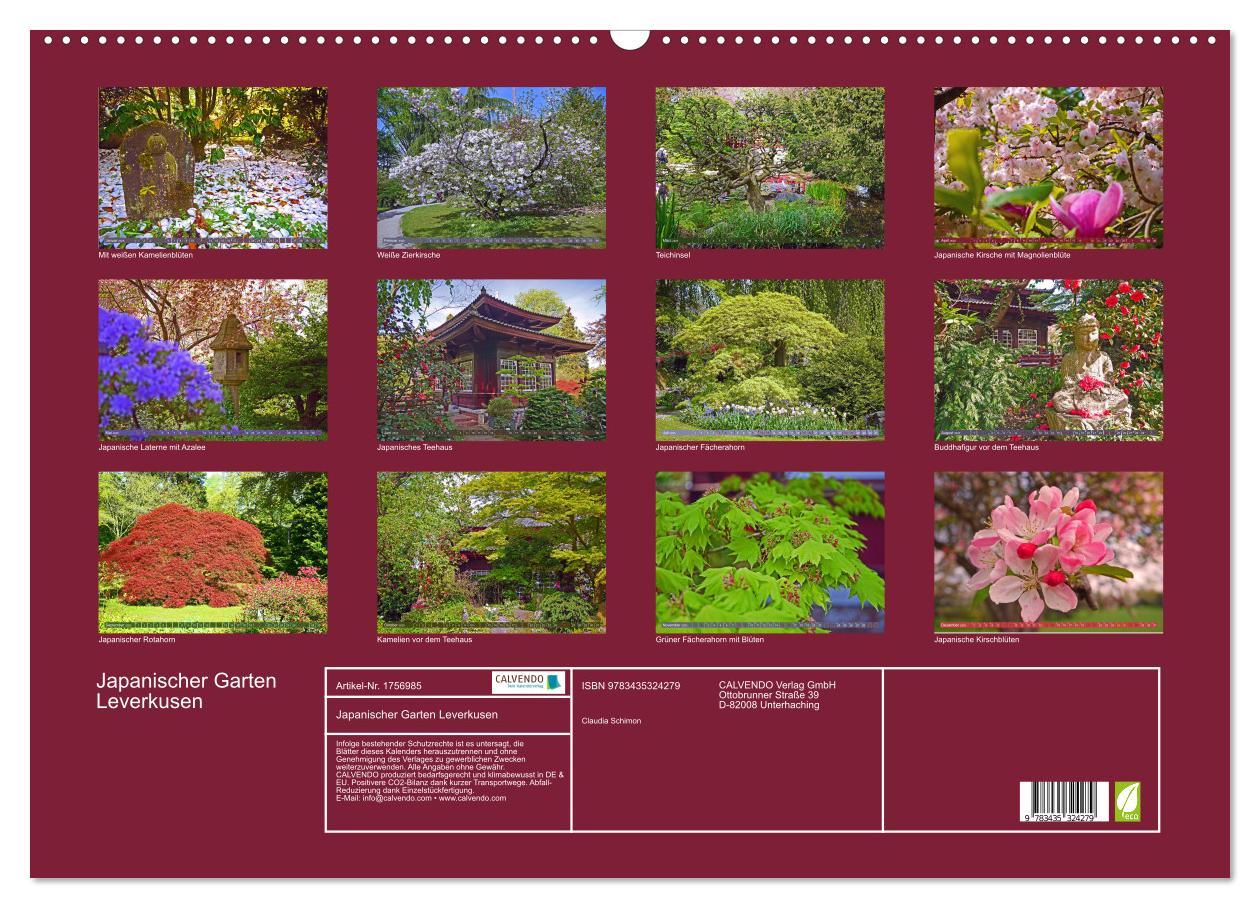 Bild: 9783435324279 | Japanischer Garten Leverkusen (Wandkalender 2025 DIN A2 quer),...