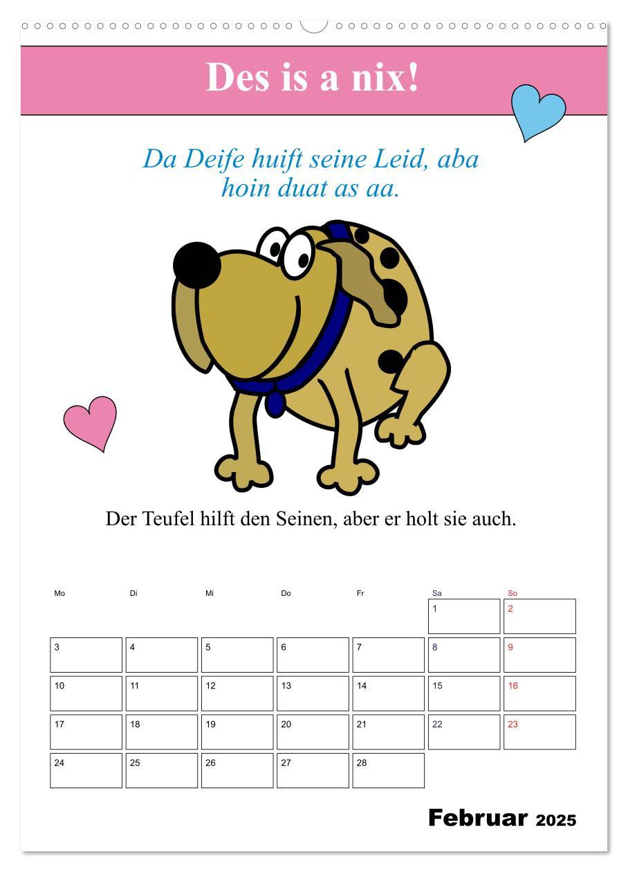 Bild: 9783457038918 | So a Schmarrn! Bairische Mundart (Wandkalender 2025 DIN A2 hoch),...