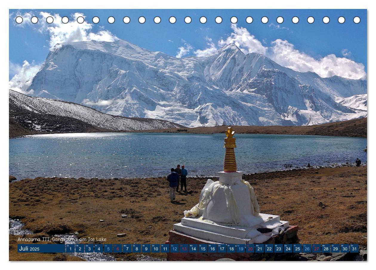 Bild: 9783435036875 | Der Annapurna Trek (Tischkalender 2025 DIN A5 quer), CALVENDO...