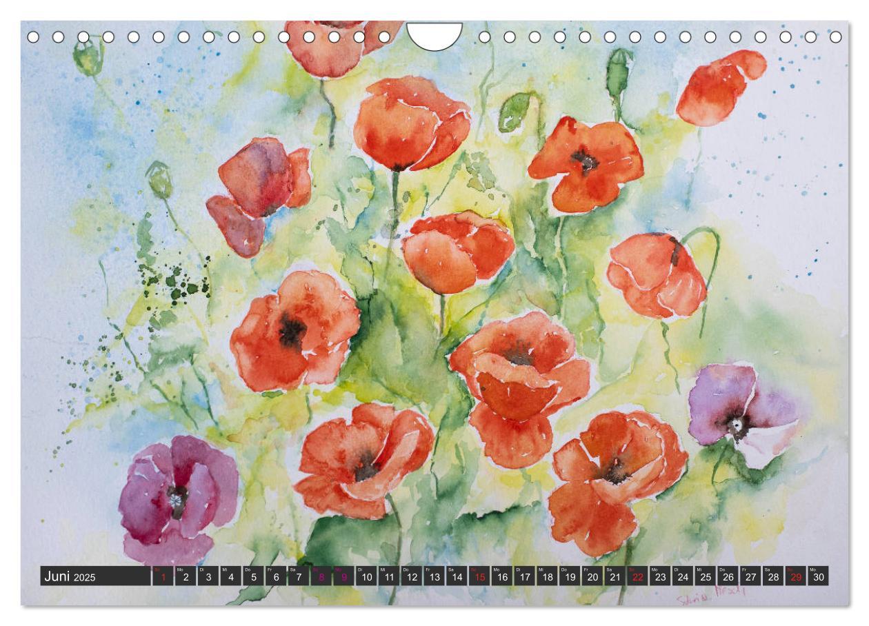 Bild: 9783435312764 | Blumenbilder in Aquarell (Wandkalender 2025 DIN A4 quer), CALVENDO...