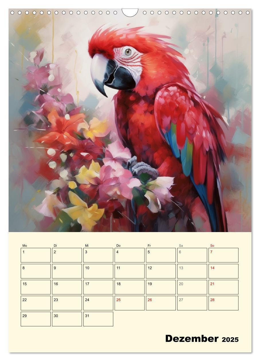 Bild: 9783435868353 | Bunte Vögel. Bezaubernde Papageien-Aquarelle (Wandkalender 2025 DIN...