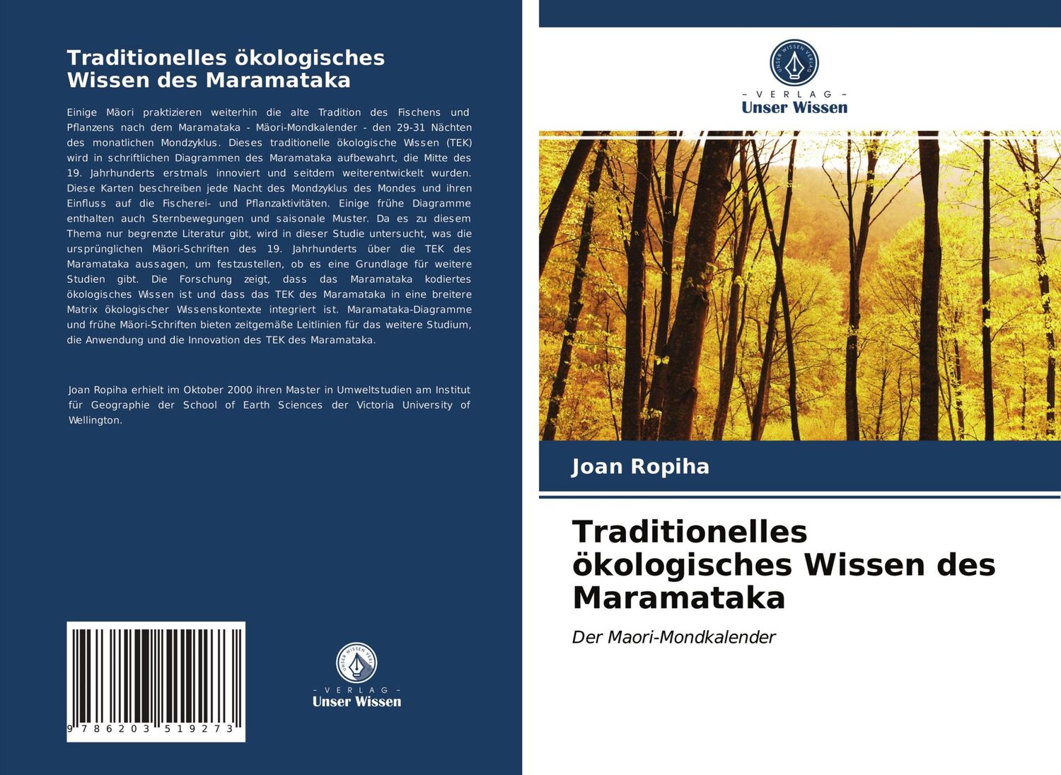 Cover: 9786203519273 | Traditionelles ökologisches Wissen des Maramataka | Joan Ropiha | Buch