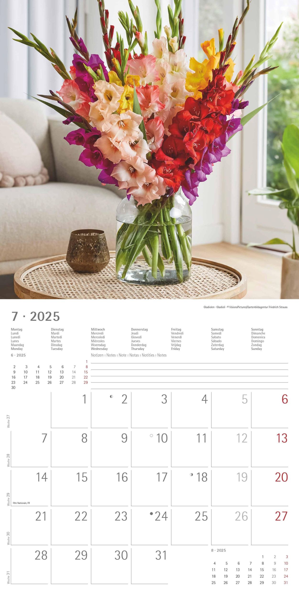 Bild: 4251732340612 | Blumen 2025 - Broschürenkalender 30x30 cm (30x60 geöffnet) -...