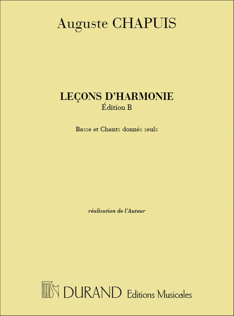 Cover: 9790044035168 | Lecons D'Harmonie - Edition B | Auguste Chapuis | Buch