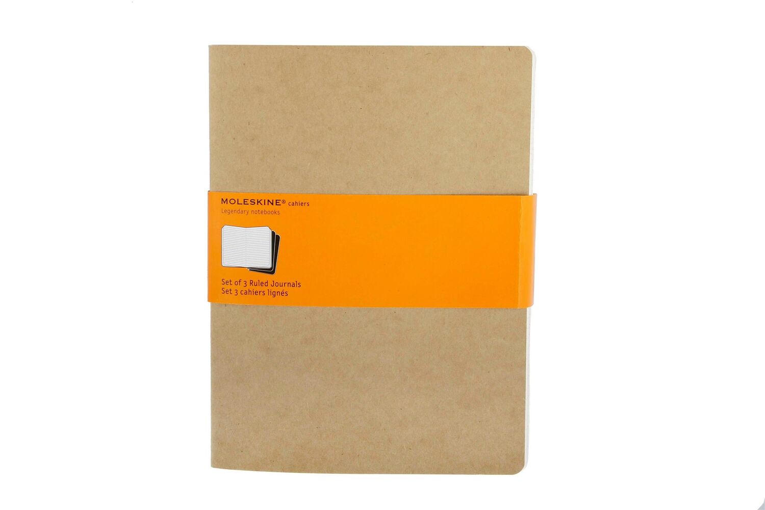 Bild: 9788883705045 | Moleskine Cahier Extra Large liniert packpapierbraun. 3er Pack | Buch