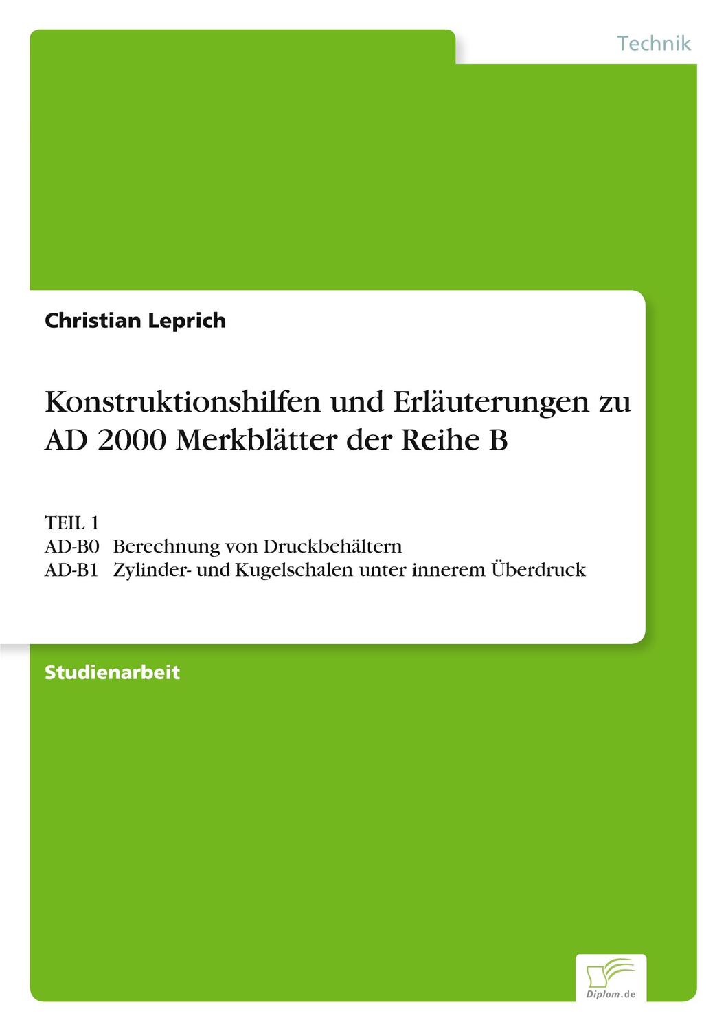 Cover: 9783961169535 | Konstruktionshilfen und Erläuterungen zu AD 2000 Merkblätter der...