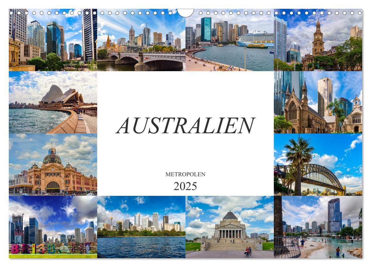 Cover: 9783435232284 | Australien Metropolen (Wandkalender 2025 DIN A3 quer), CALVENDO...