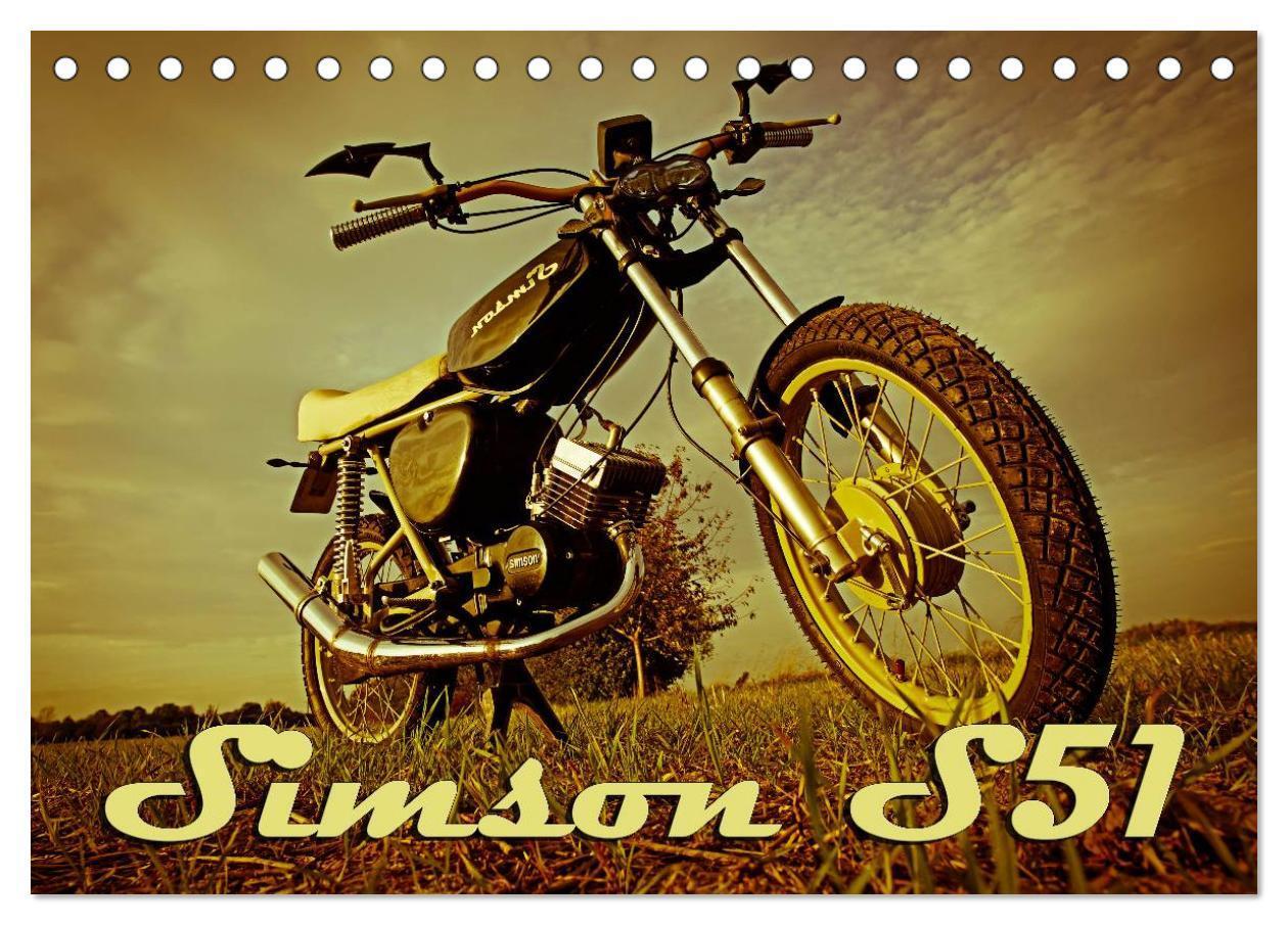 Cover: 9783435661701 | Simson S51 (Tischkalender 2025 DIN A5 quer), CALVENDO Monatskalender