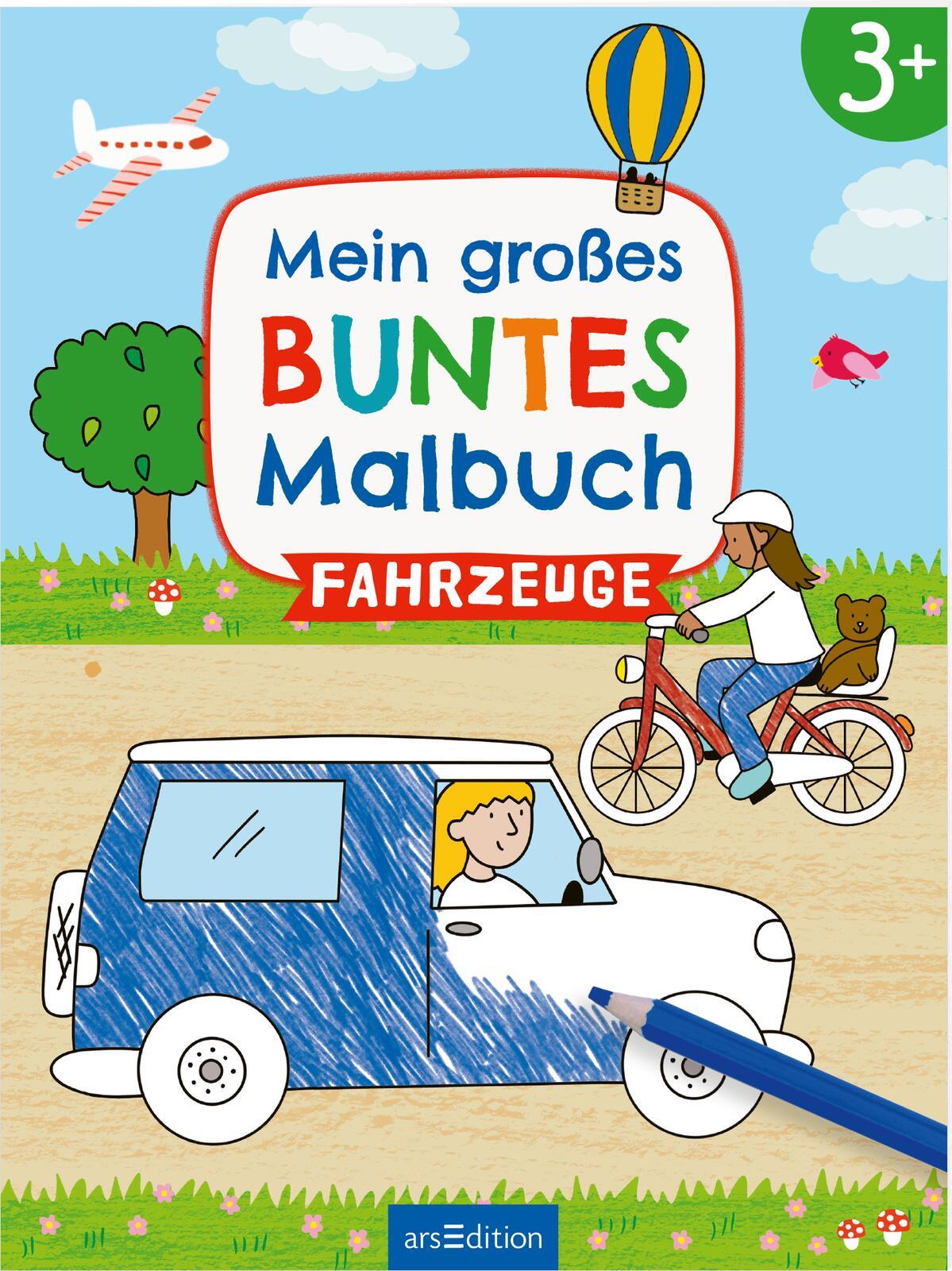 Cover: 9783845856384 | Mein großes buntes Malbuch - Fahrzeuge | ab 3 Jahren | Lena Bellermann