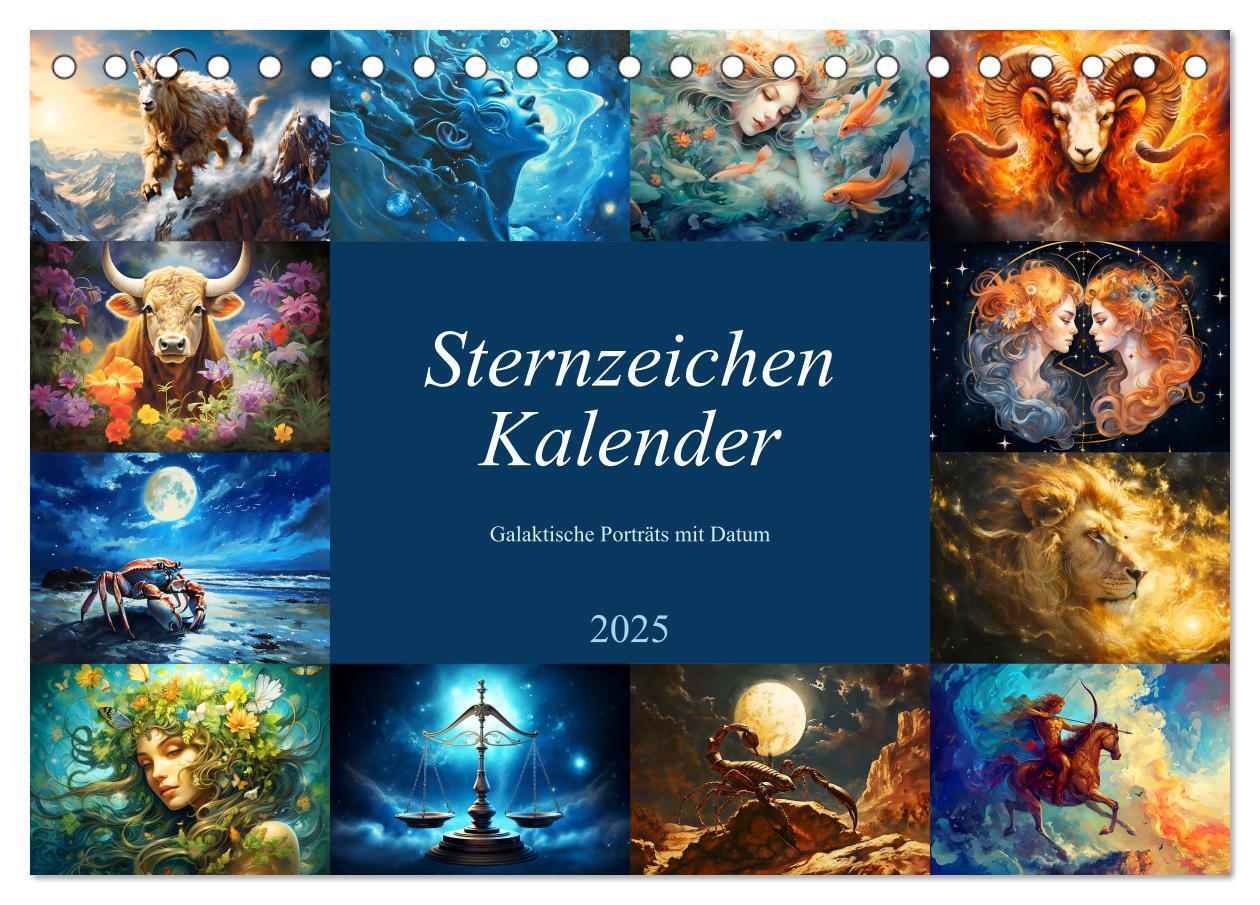 Cover: 9783383765506 | Sternzeichen-Kalender - Galaktische Porträts mit Datum...