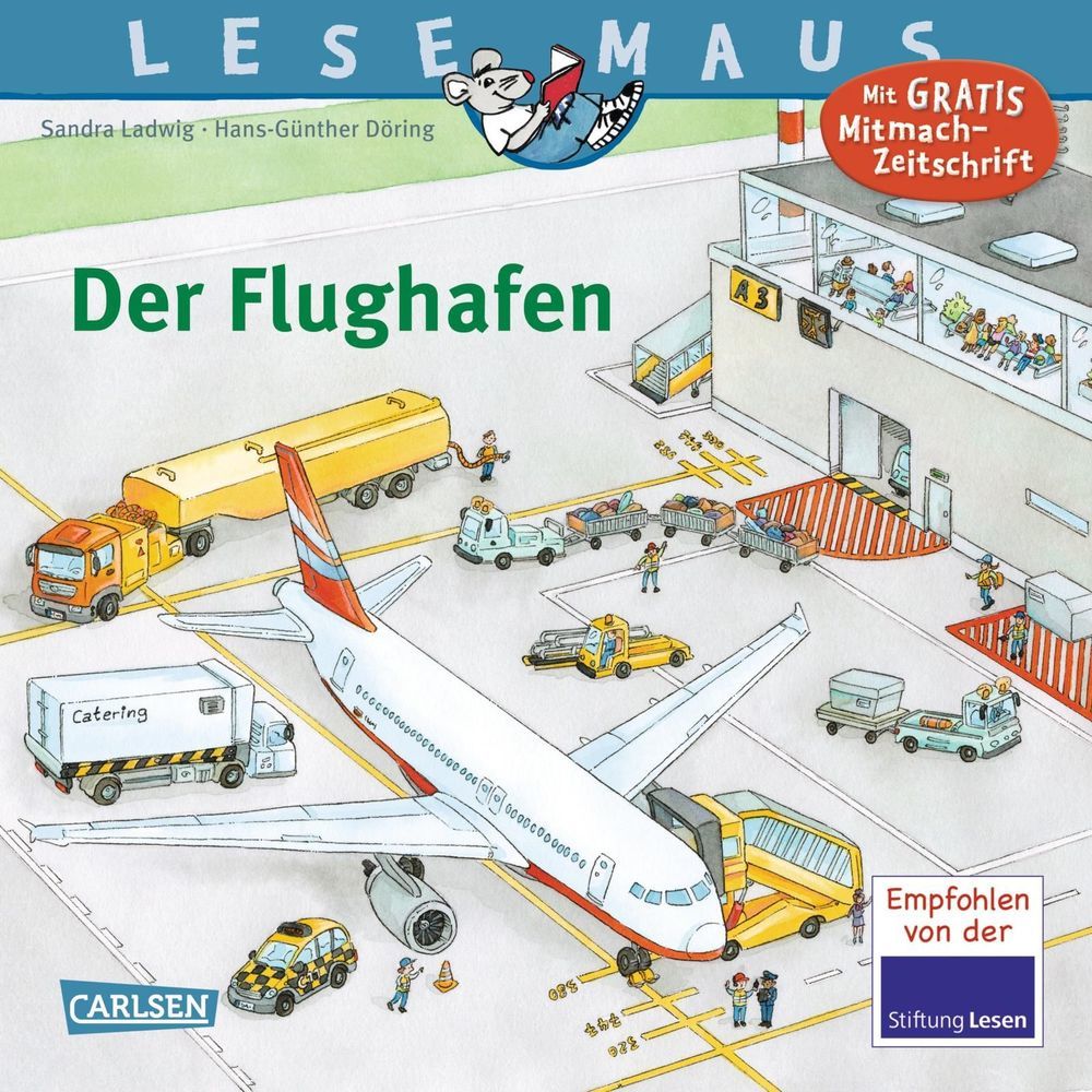 Cover: 9783551083609 | LESEMAUS - Der Flughafen | Mit Gratis Mitmach-Zeitschrift | Ladwig