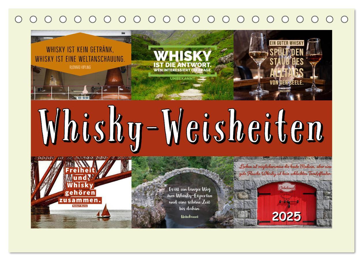 Cover: 9783435134366 | Whisky-Weisheiten (Tischkalender 2025 DIN A5 quer), CALVENDO...