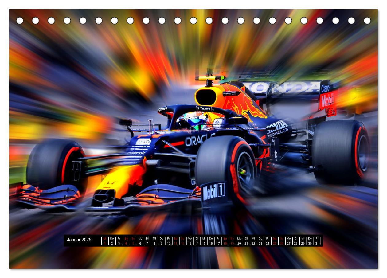 Bild: 9783383996627 | Vollgas in der Formel 1 (Tischkalender 2025 DIN A5 quer), CALVENDO...