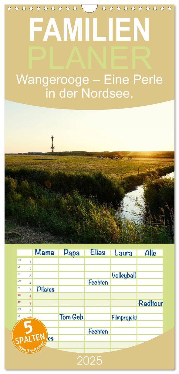 Cover: 9783457113394 | Familienplaner 2025 - Wangerooge ¿ Eine Perle in der Nordsee. mit 5...