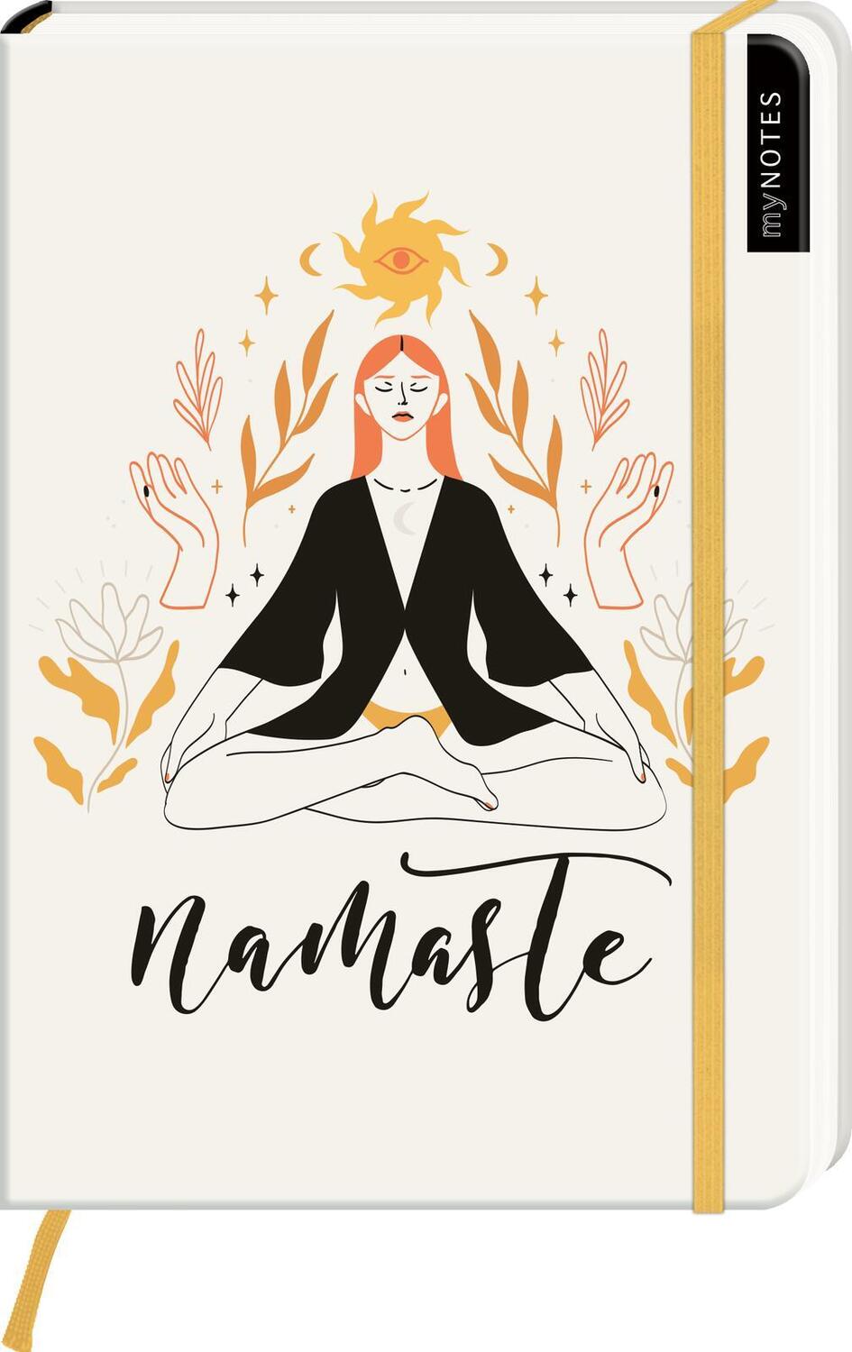 Cover: 4014489126706 | myNOTES Notizbuch A5: Namaste | Notebook medium, gepunktet | Notizbuch