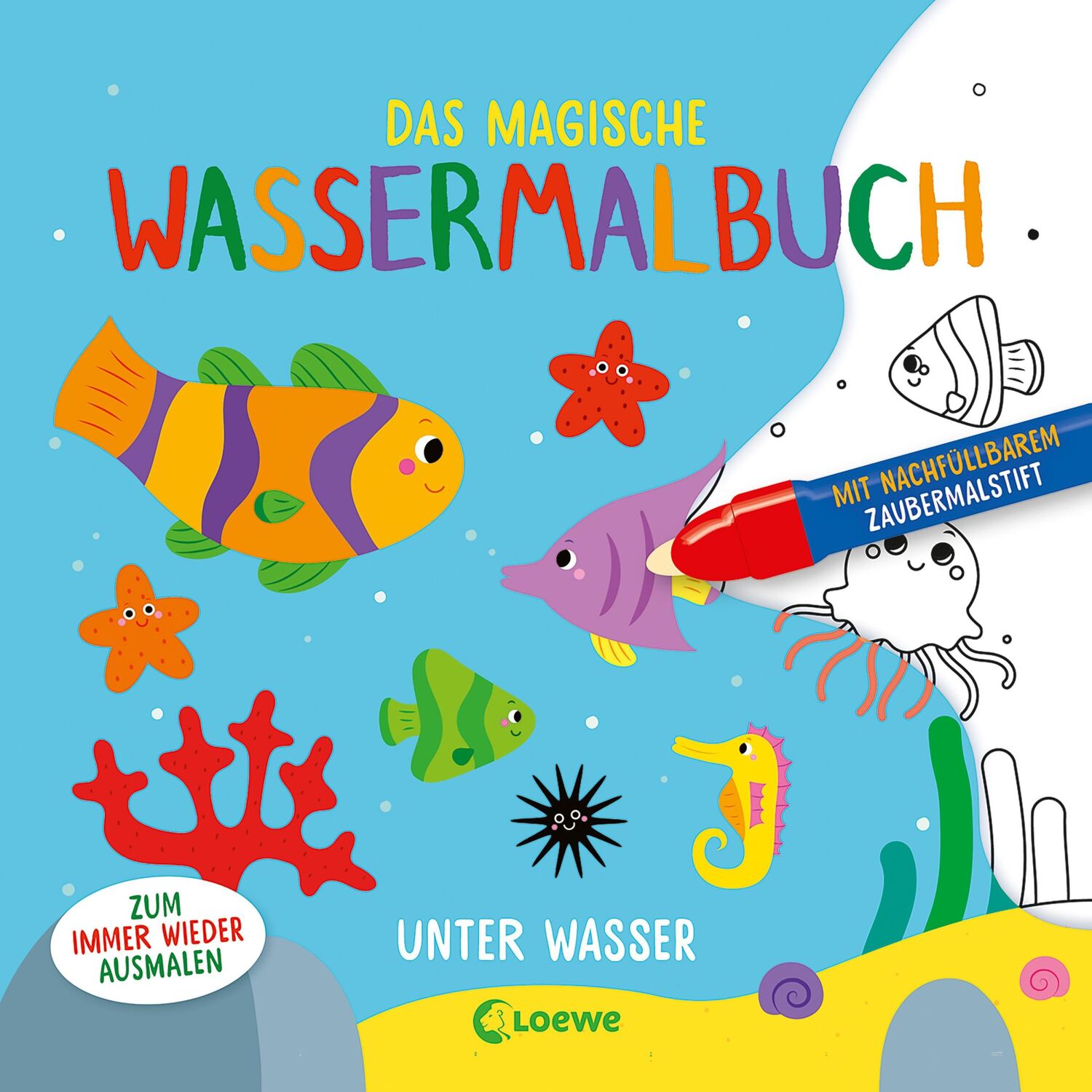 Cover: 9783743214699 | Das magische Wassermalbuch - Unter Wasser | Loewe Kreativ | Buch