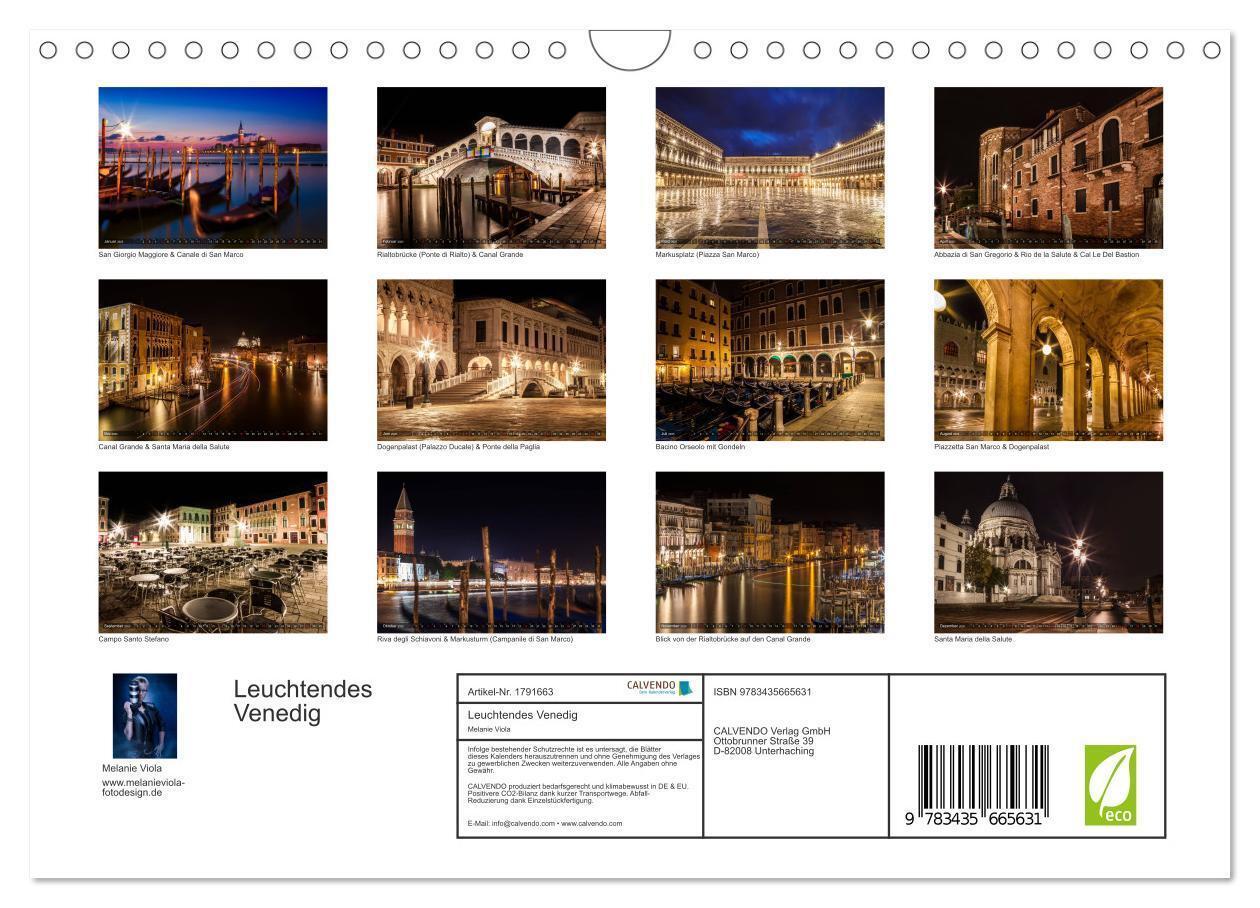 Bild: 9783435665631 | Leuchtendes Venedig (Wandkalender 2025 DIN A4 quer), CALVENDO...