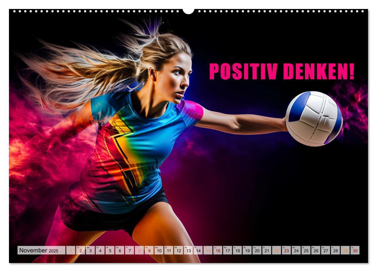 Bild: 9783383862816 | Volleyball und Motivation (Wandkalender 2025 DIN A2 quer), CALVENDO...