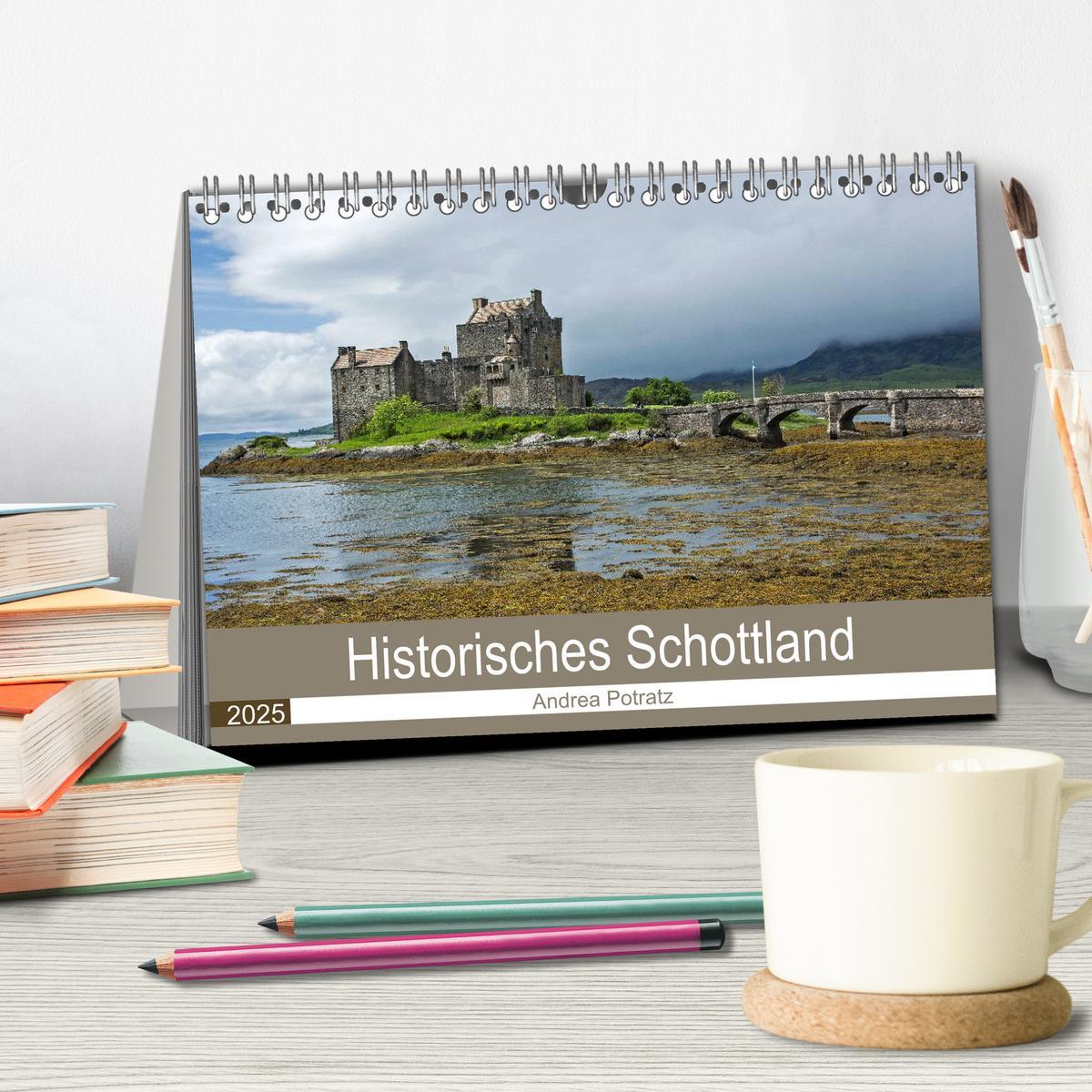 Bild: 9783435700196 | Historisches Schottland (Tischkalender 2025 DIN A5 quer), CALVENDO...