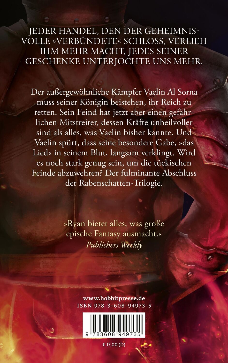 Rückseite: 9783608949735 | Die Königin der Flammen (Rabenschatten, Bd. 3) | Rabenschatten 3