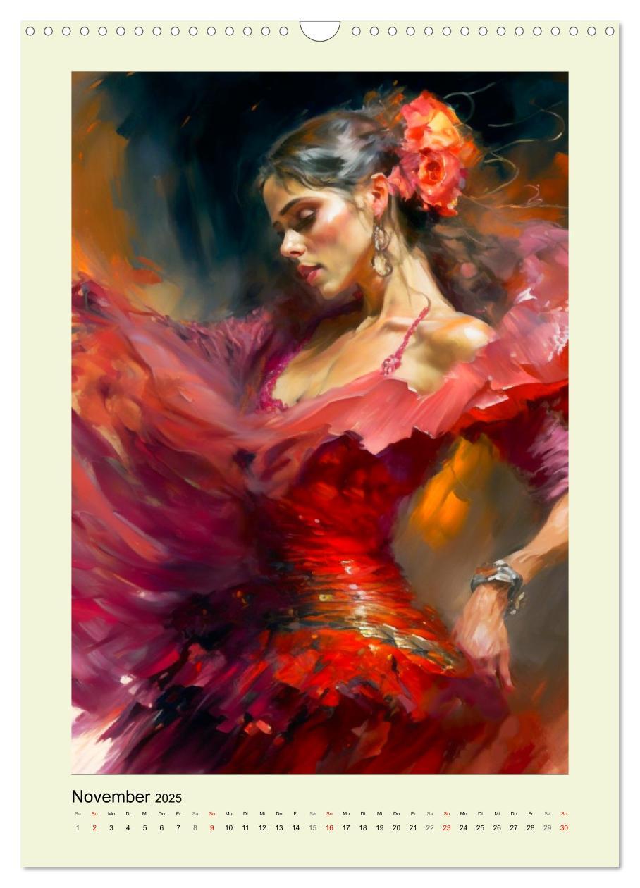 Bild: 9783435872268 | Flamenco. Anmutige Tänzerinnen. Illustrationen (Wandkalender 2025...