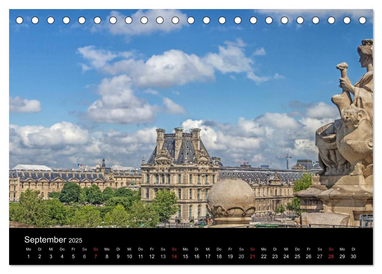 Bild: 9783435775859 | Paris (Tischkalender 2025 DIN A5 quer), CALVENDO Monatskalender | 2025