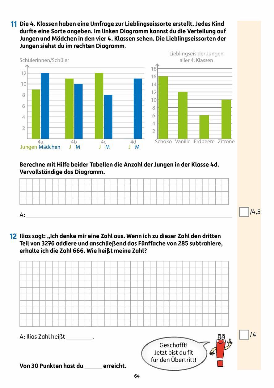 Bild: 9783881000994 | Fit zum Übertritt - Mathe 4. Klasse, A4- Heft | Tina Harder | Deutsch