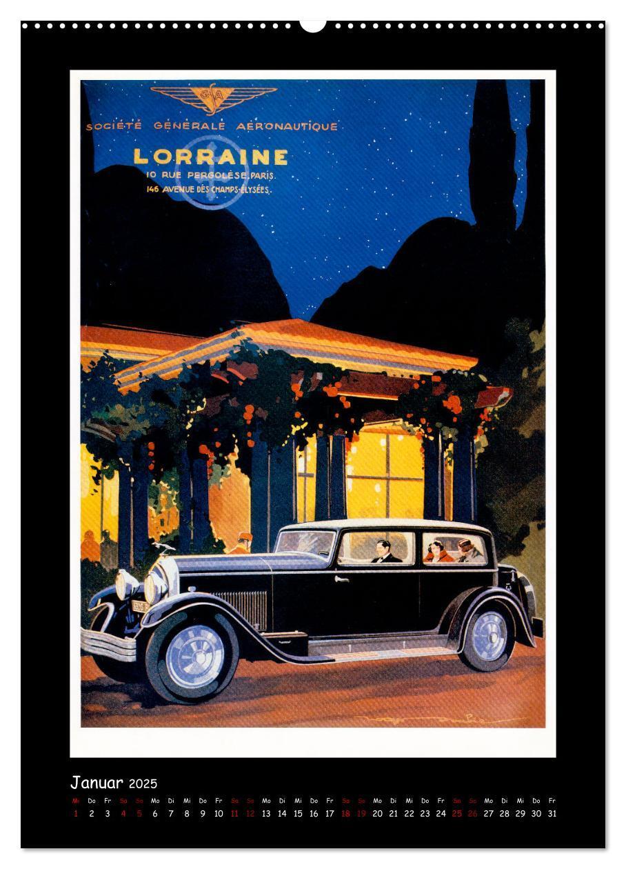 Bild: 9783435906130 | Historische Automobilplakate (Wandkalender 2025 DIN A2 hoch),...