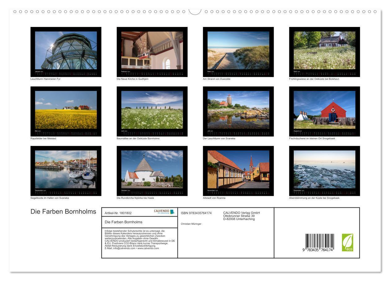 Bild: 9783435764174 | Die Farben Bornholms (hochwertiger Premium Wandkalender 2025 DIN A2...