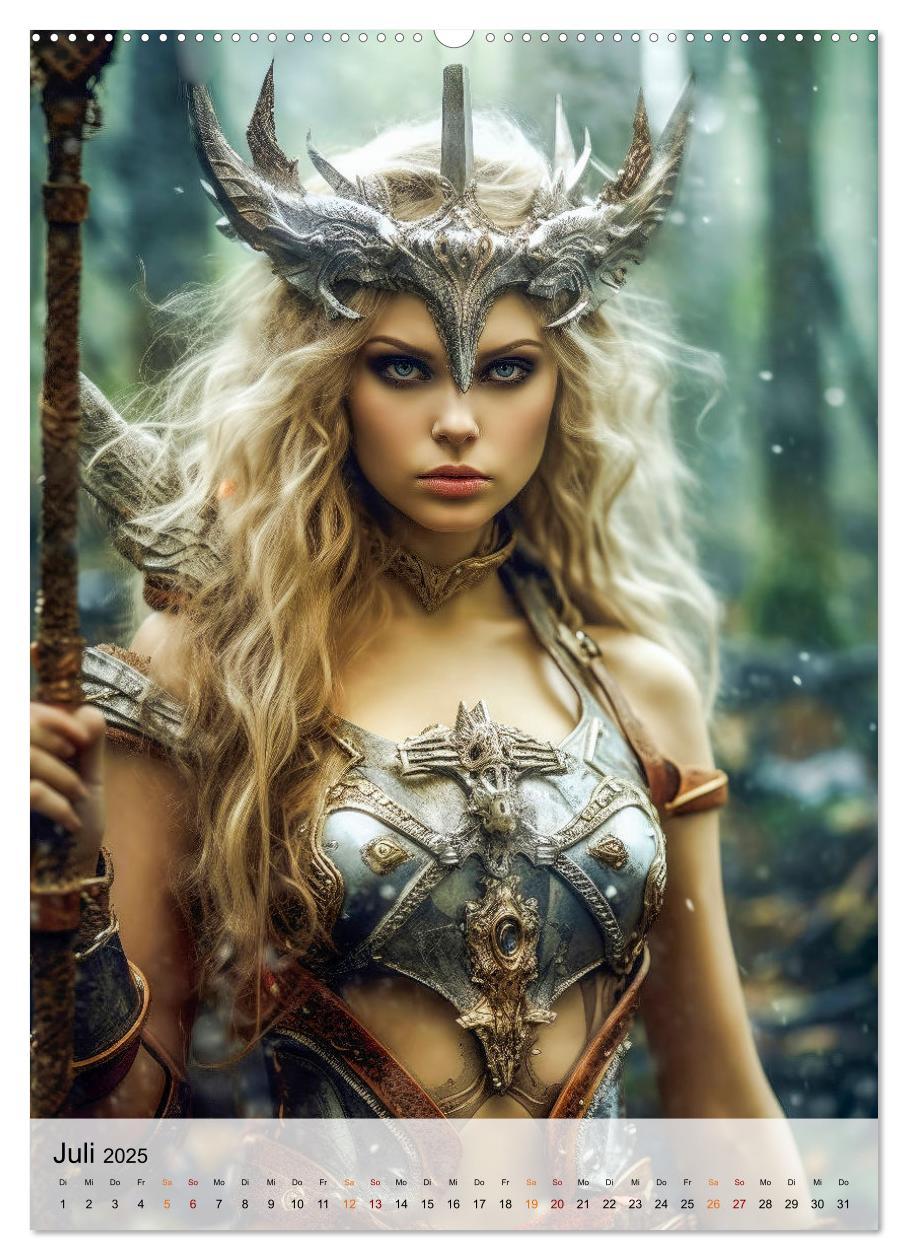 Bild: 9783435866786 | Fantasy Queens (Wandkalender 2025 DIN A2 hoch), CALVENDO...