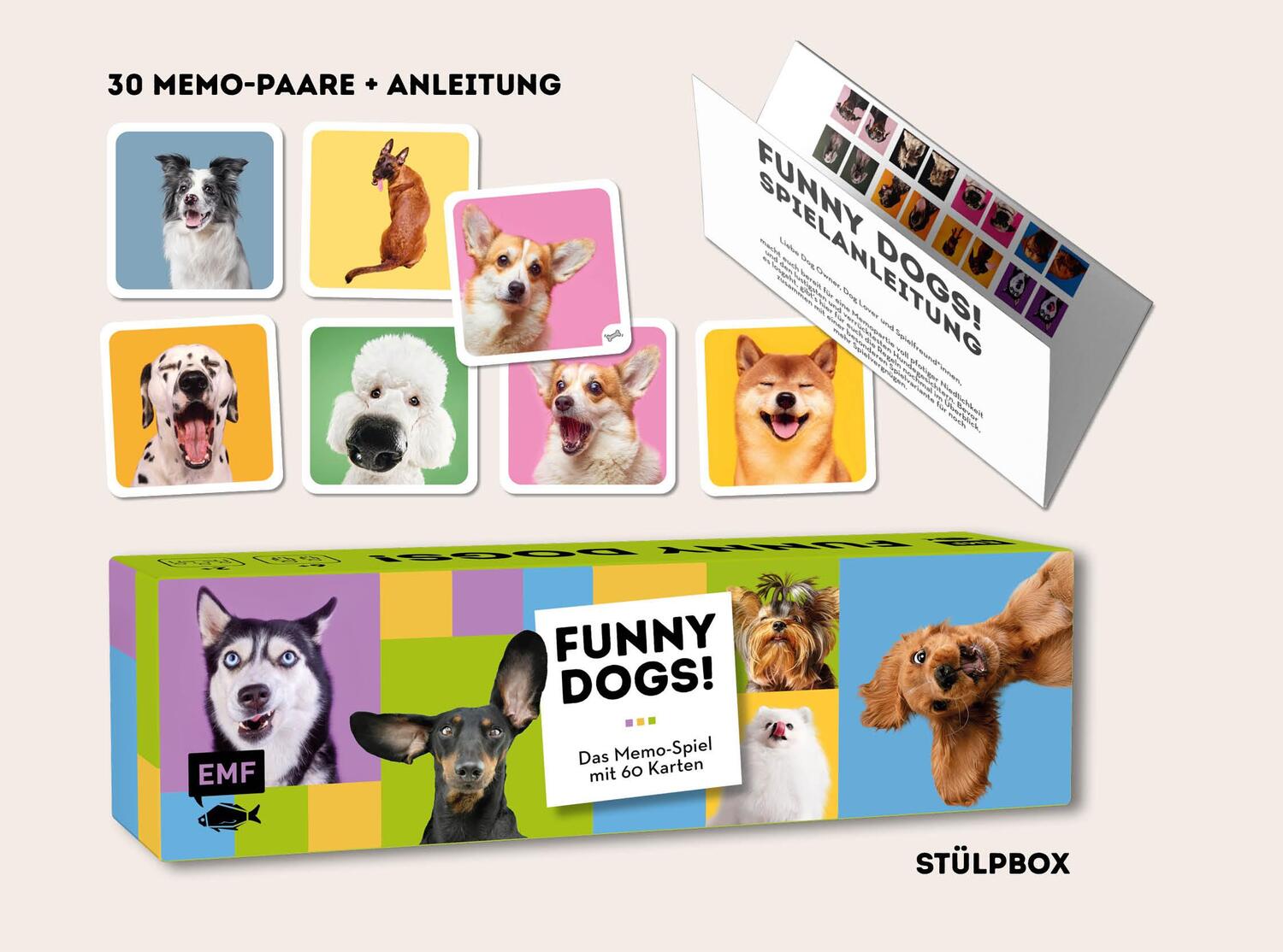 Bild: 4260478342729 | Memo-Spiel: Funny dogs! | Spiel | 60 S. | Deutsch | 2024