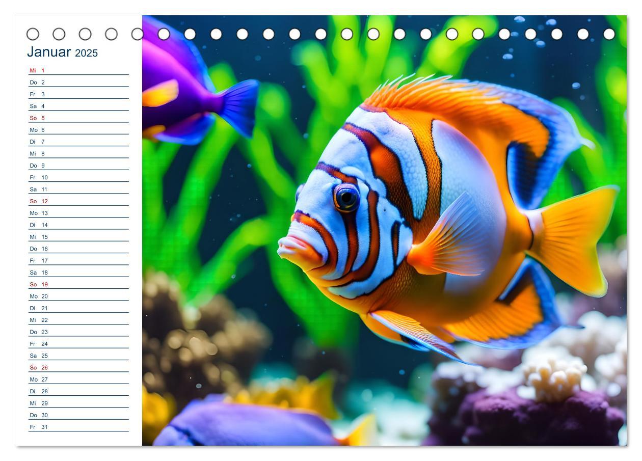 Bild: 9783457144886 | Aquarienzauber - Bunte KI Unterwasserwelten (Tischkalender 2025 DIN...