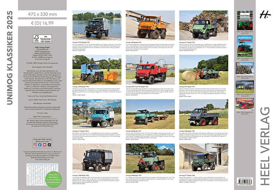 Bild: 9783966648363 | Unimog Klassiker Kalender 2025 | 12 perfekt restaurierte Unimogs