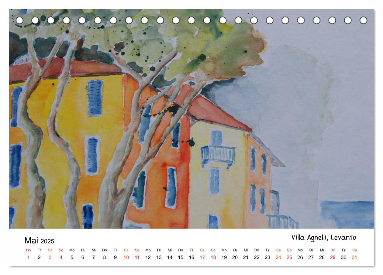 Bild: 9783435555611 | Cinque Terre und Meer in Aquarell und Acryl (Tischkalender 2025 DIN...