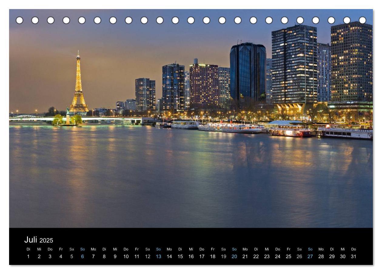 Bild: 9783435564897 | Paris bei Nacht 2025 (Tischkalender 2025 DIN A5 quer), CALVENDO...