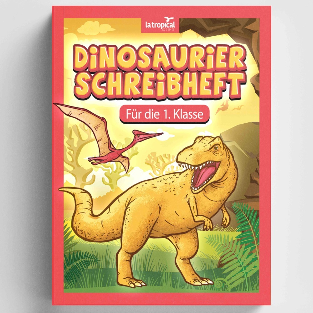 Cover: 9783969080238 | Dinosaurier Schreibheft für die 1. Klasse | David Ludwig | Taschenbuch