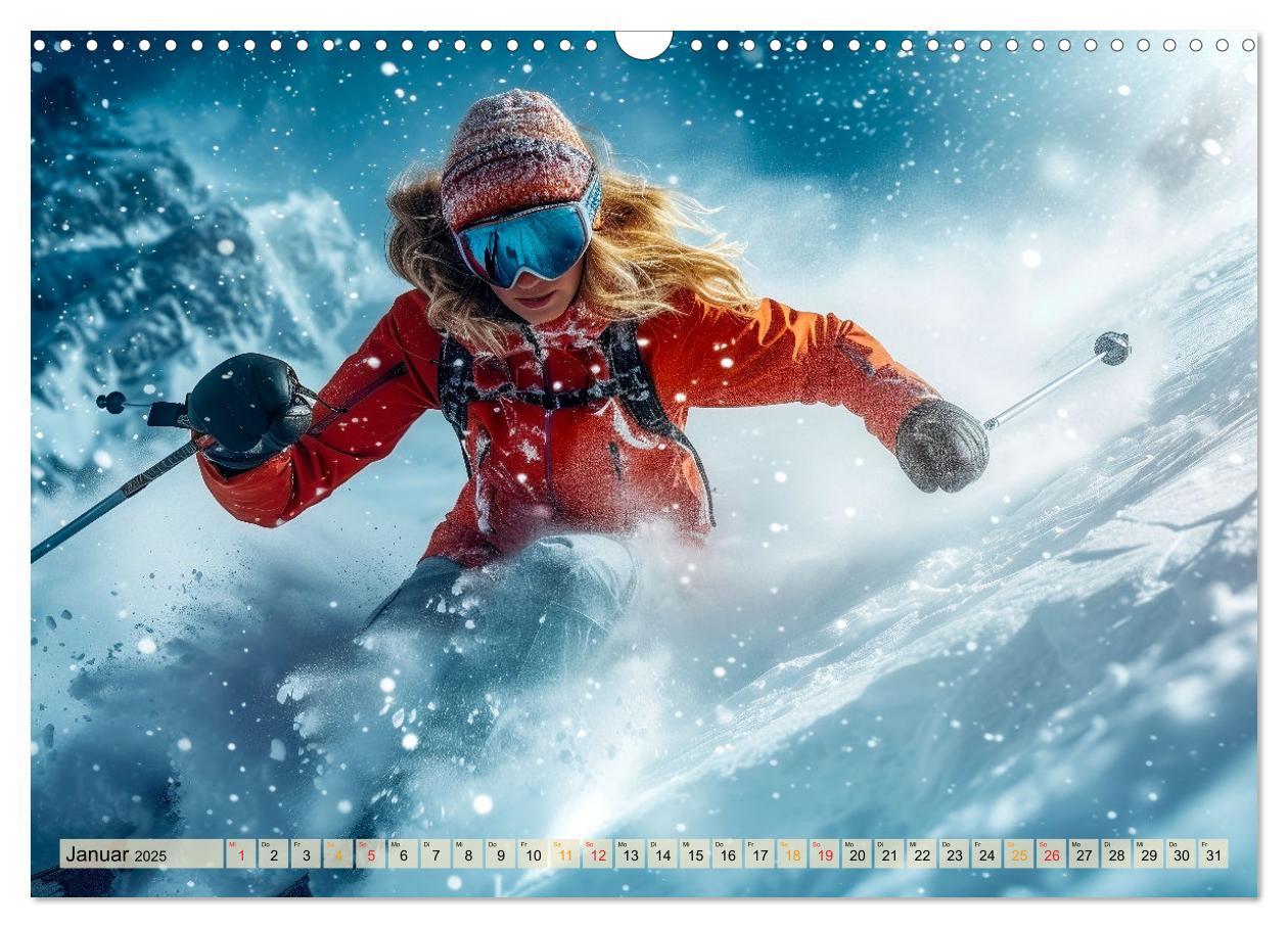 Bild: 9783383771934 | Skifahren - tolle Momente (Wandkalender 2025 DIN A3 quer), CALVENDO...